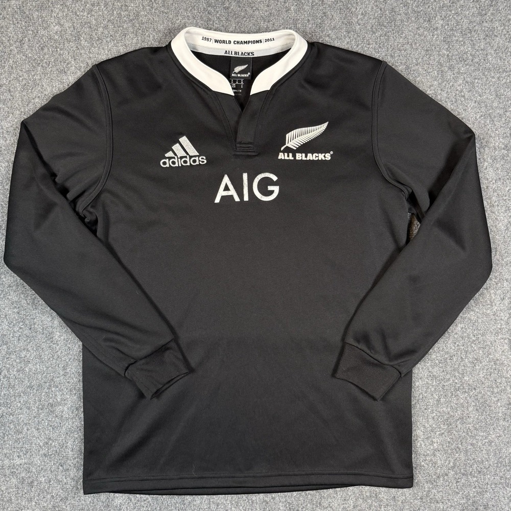 2013 New Zealand All Blacks Rugby Jersey Mens M Long Sleeve Adidas 1987 2011